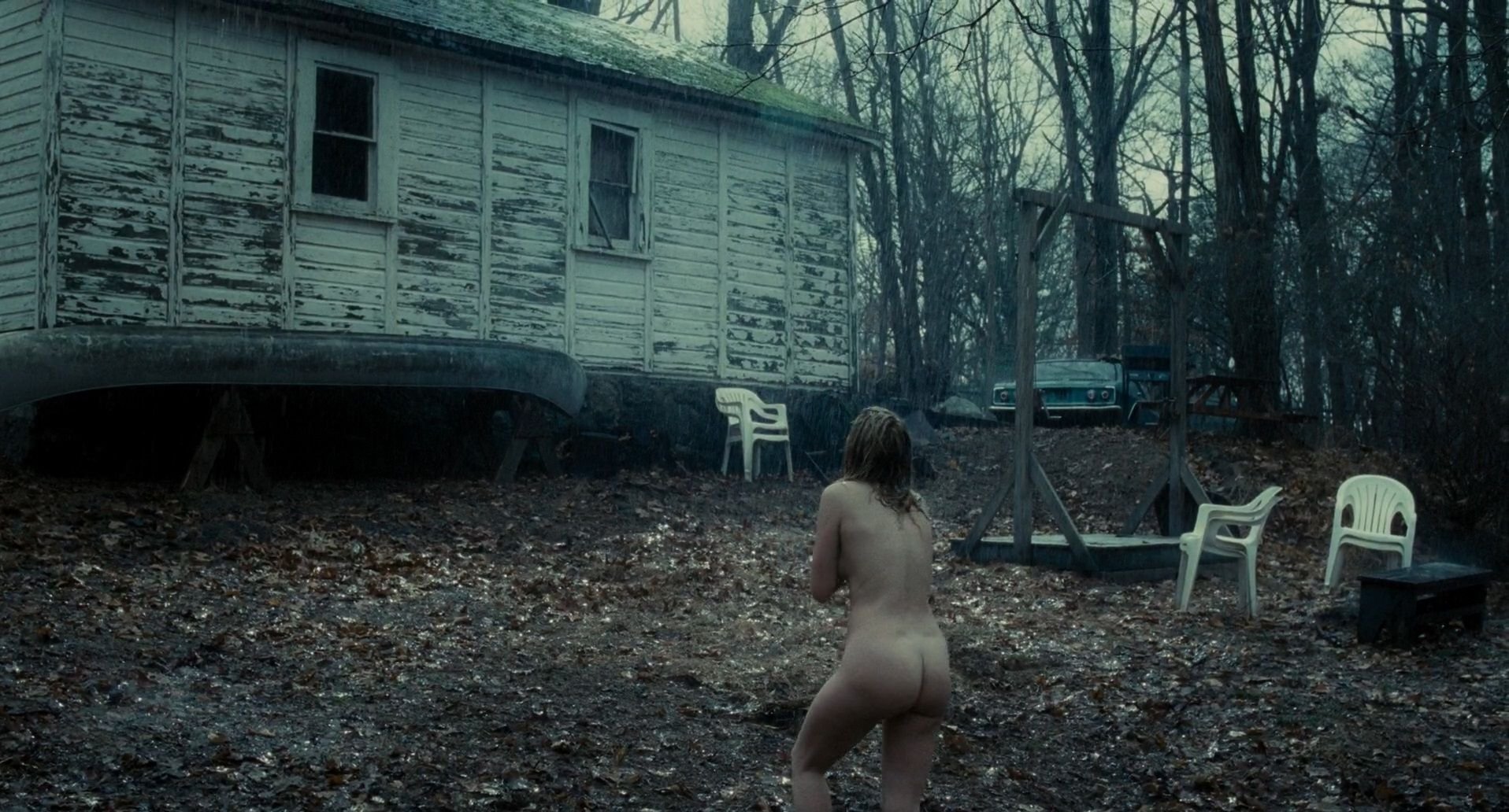 Nudity in girl on a train