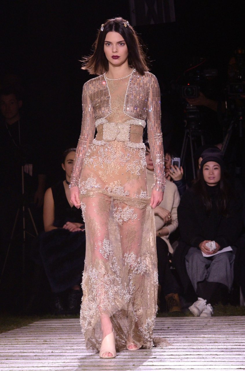 Kendall Jenner turns up the heat in see through gown at 